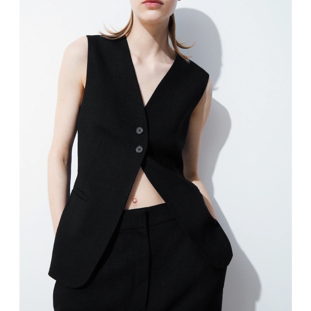 COS ATELIER* BLACK VEST (waistcoat)